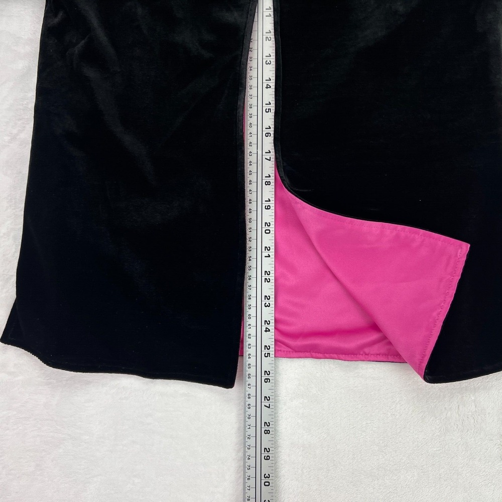Ronni Nicole Ouida VTG Y2K‎ Black Velvet S Pink Lined Dressy Shirt Jacket Party - Picture 15 of 16